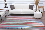 1960'lardan Anadolu kökenli çizgili el dokuma vintage kilim, 155x236 cm