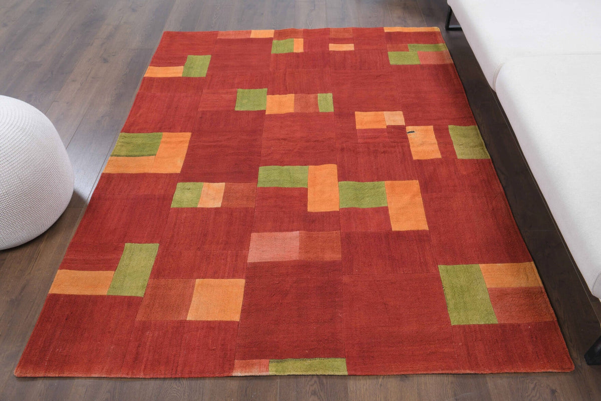 Tek parça patchwork vintage halı 155x204 cm (3,16 m²) – Pera Halı