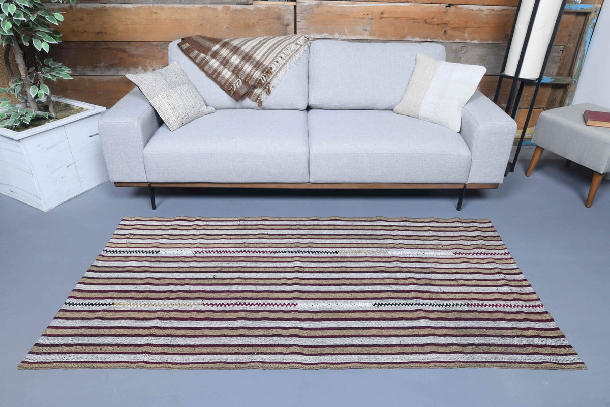 Tek parça el dokuma vintage kilim 101x207 cm (2,09 m²) – Pera Halı