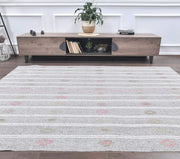 1960'lardan Sivas kökenli ikat desenli el dokuma vintage kilim, 190x260 cm