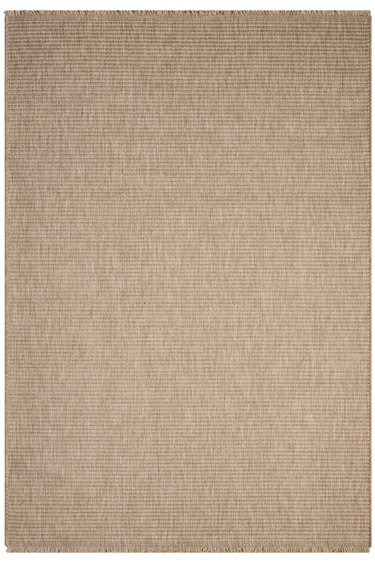 Düz Bej Kahve Tonlarında Hasır Dokulu Halı