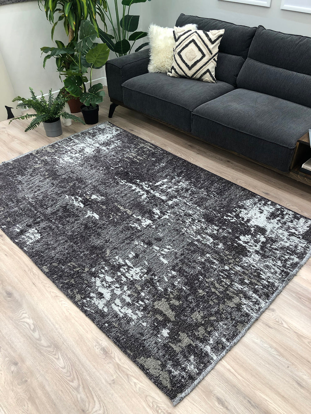 MORETTİ SİDE 10407-A KOYU GRİ-AÇIK-GRİ - Pera Halı