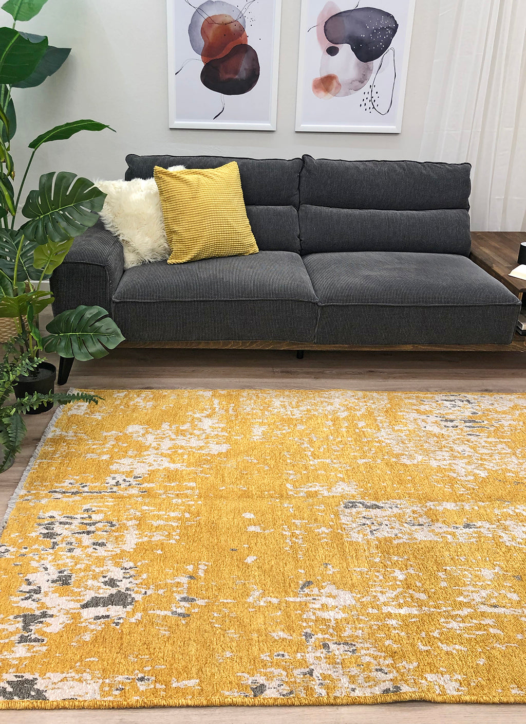 MORETTİ SİDE 10407-F SARI-GRİ - Pera Halı