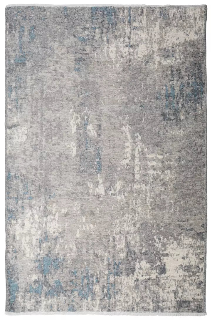 Açık Mavi & Gümüş Gri Çift Taraflı Halı