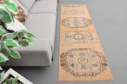 El yapımı vintage yolluk 86x257 cm oryantal desenli yün - detay görünümü