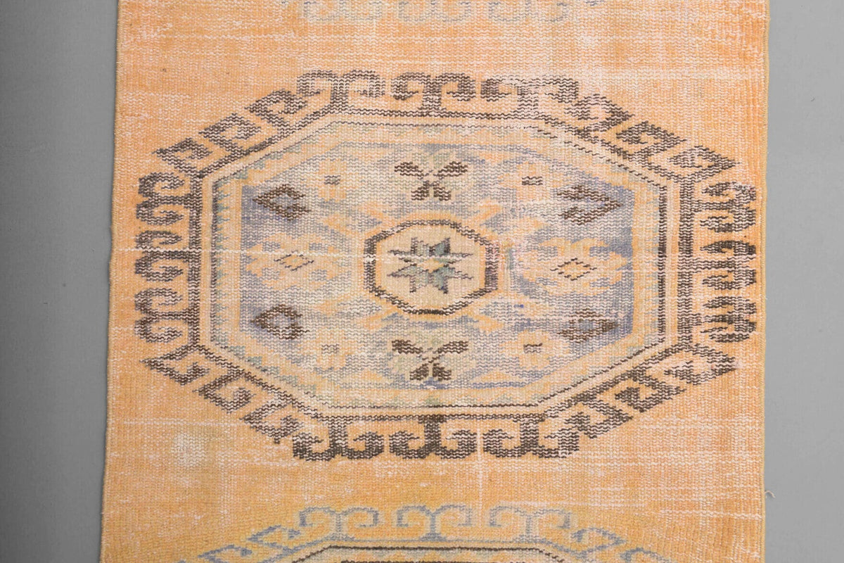 El yapımı vintage yolluk 86x257 cm oryantal desenli yün - mekan görünümü