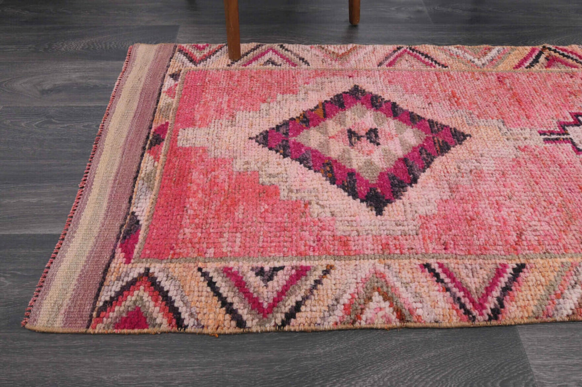 Tek parça el dokuma vintage yolluk 87x313 cm (2,72 m²) – Pera Halı