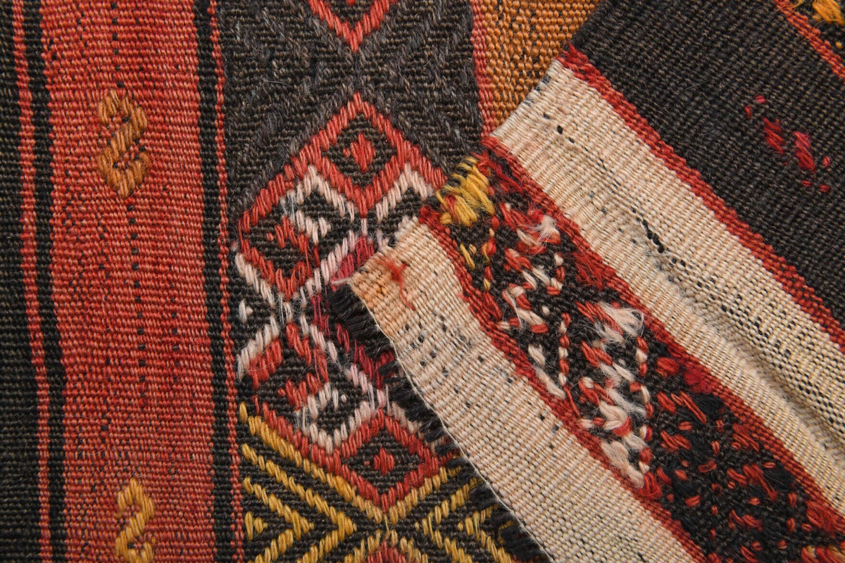 El yapımı vintage halı 74x203 cm i̇kat desenli yün - farklı açıdan görünüm