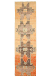 4x13 Orange Vintage Hallway Runner