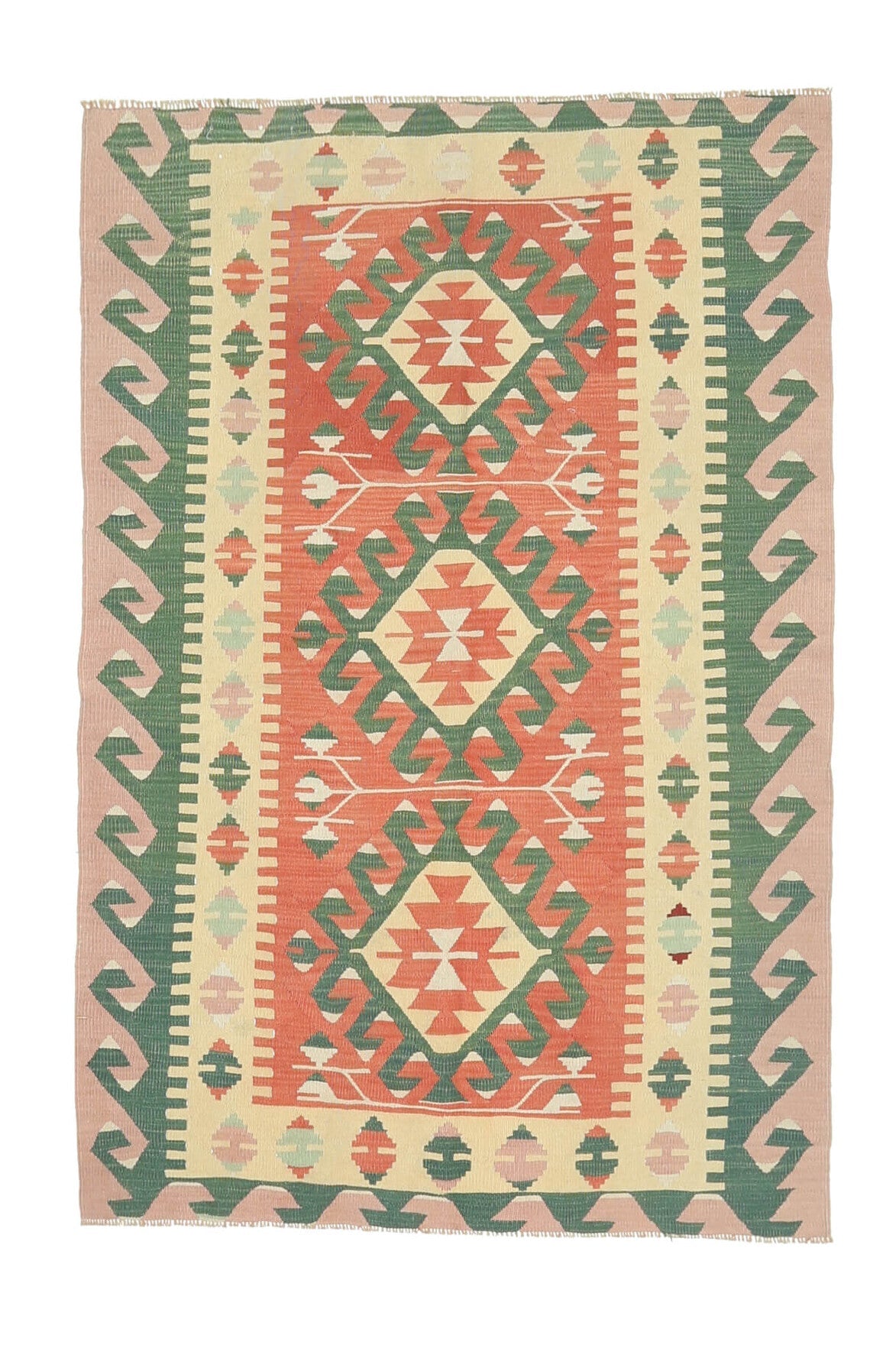 Pastel Colored Vintage Kilim Rug