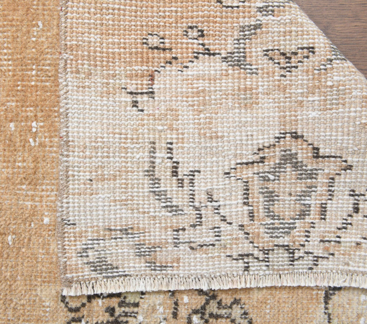 Antre ve koridor için çiçek desenli el dokuma vintage yolluk – 70x259 cm