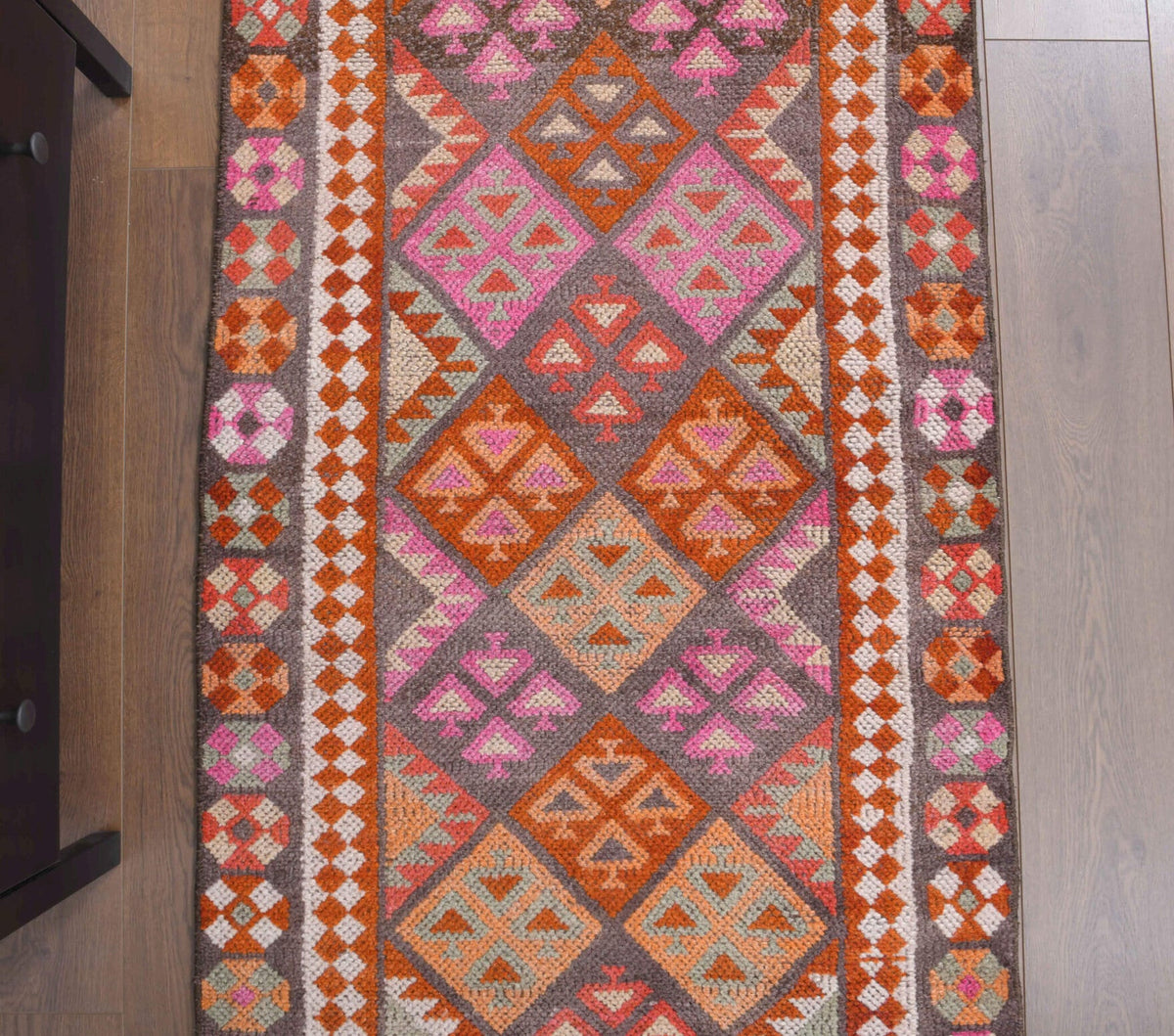 Tek parça el dokuma vintage yolluk 85x389 cm (3,31 m²) – Pera Halı