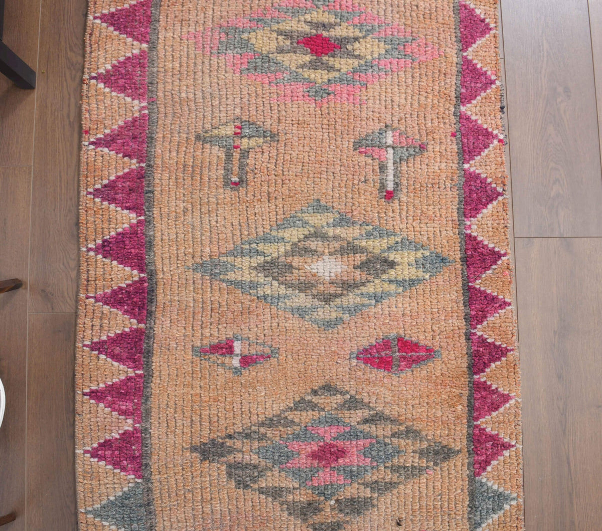 Tek parça el dokuma vintage yolluk 85x350 cm (2,98 m²) – Pera Halı