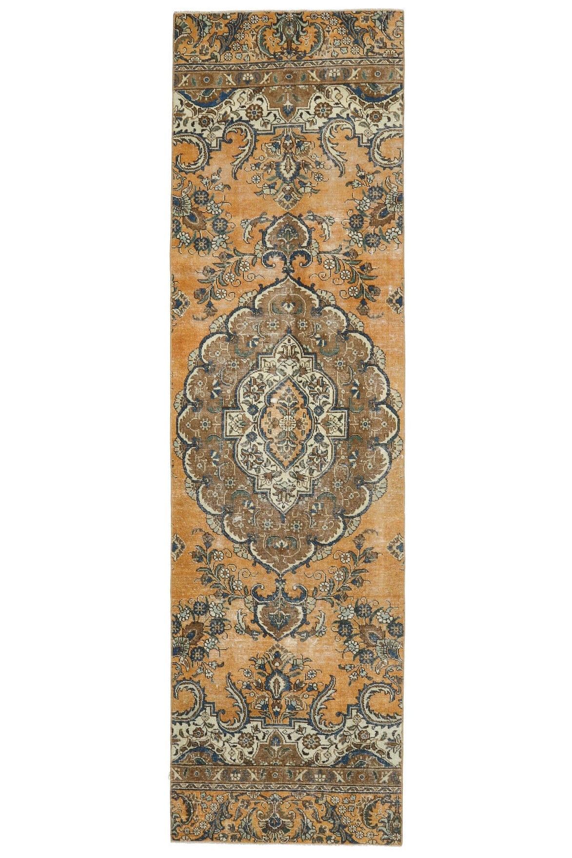 Orange Oriental Oushak Runner Rug