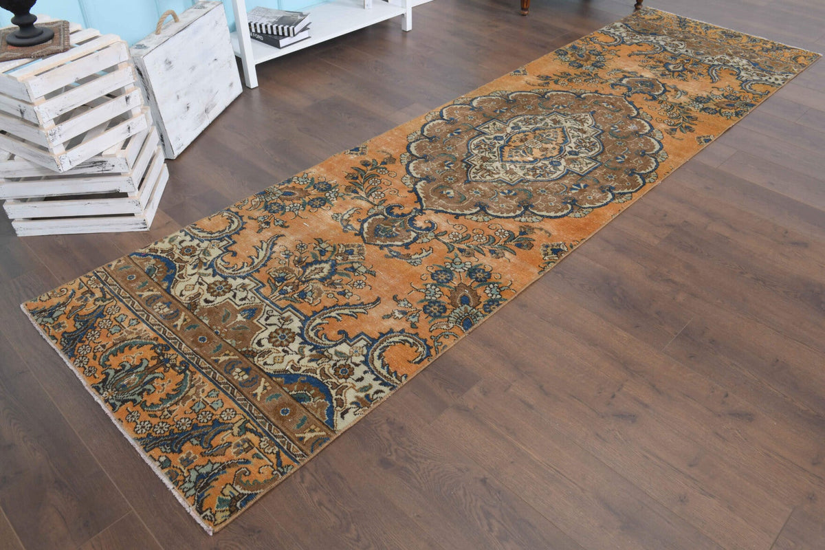 Tek parça el dokuma vintage yolluk 93x340 cm (3,16 m²) – Pera Halı