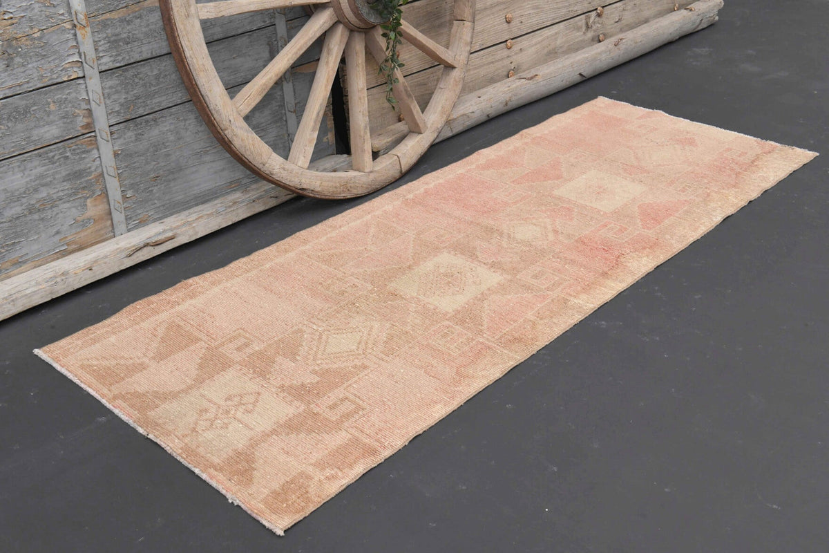 El yapımı vintage yolluk 86x229 cm oryantal desenli yün - desen detayı