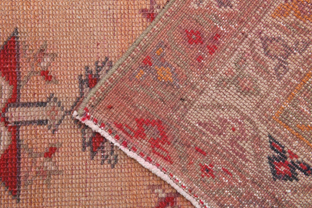 Pera Halı tek parça koleksiyonu: oryantal desenli el dokuma vintage yolluk, turuncu