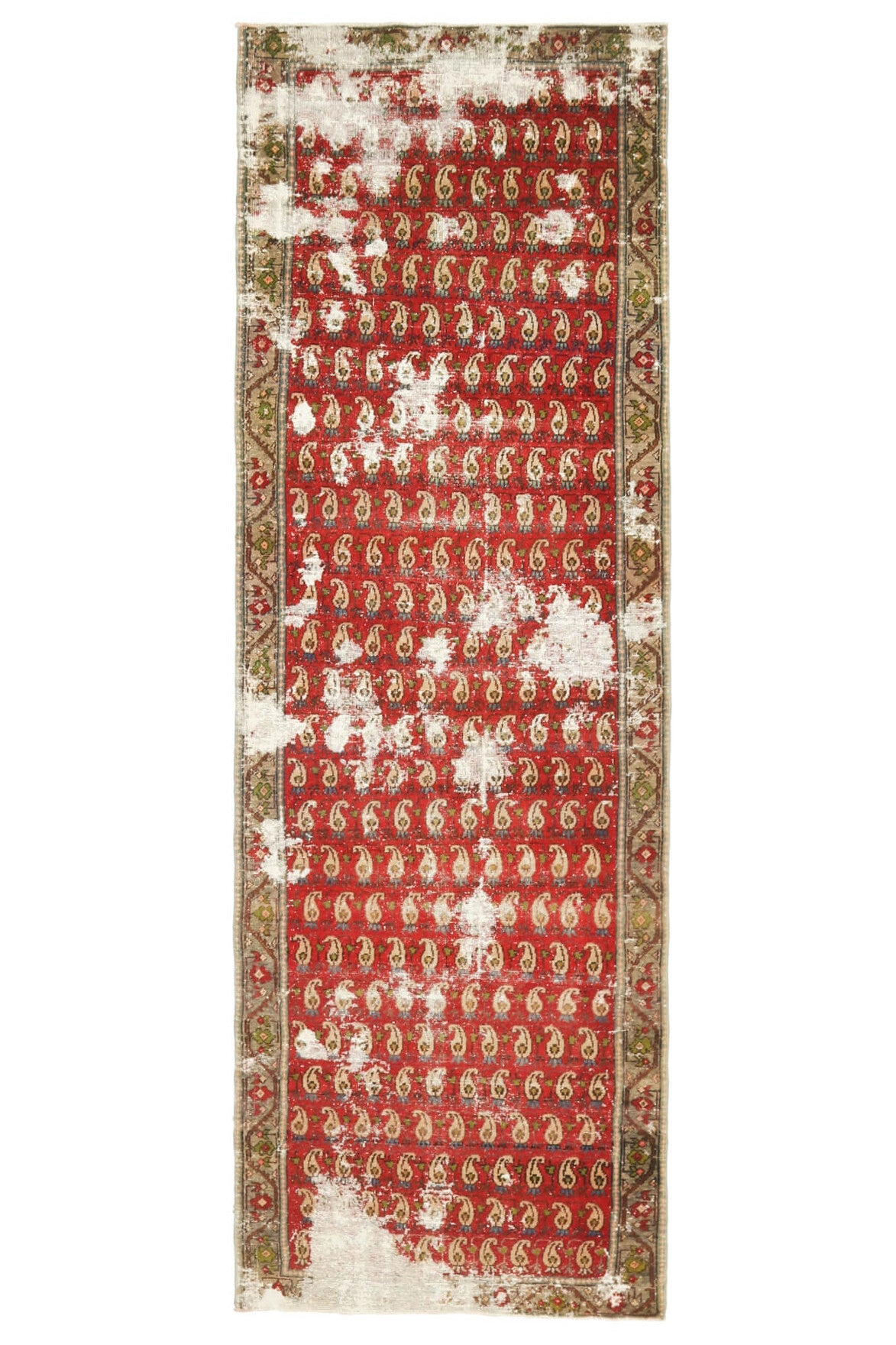 Vintage Red Hereke Runner Rug