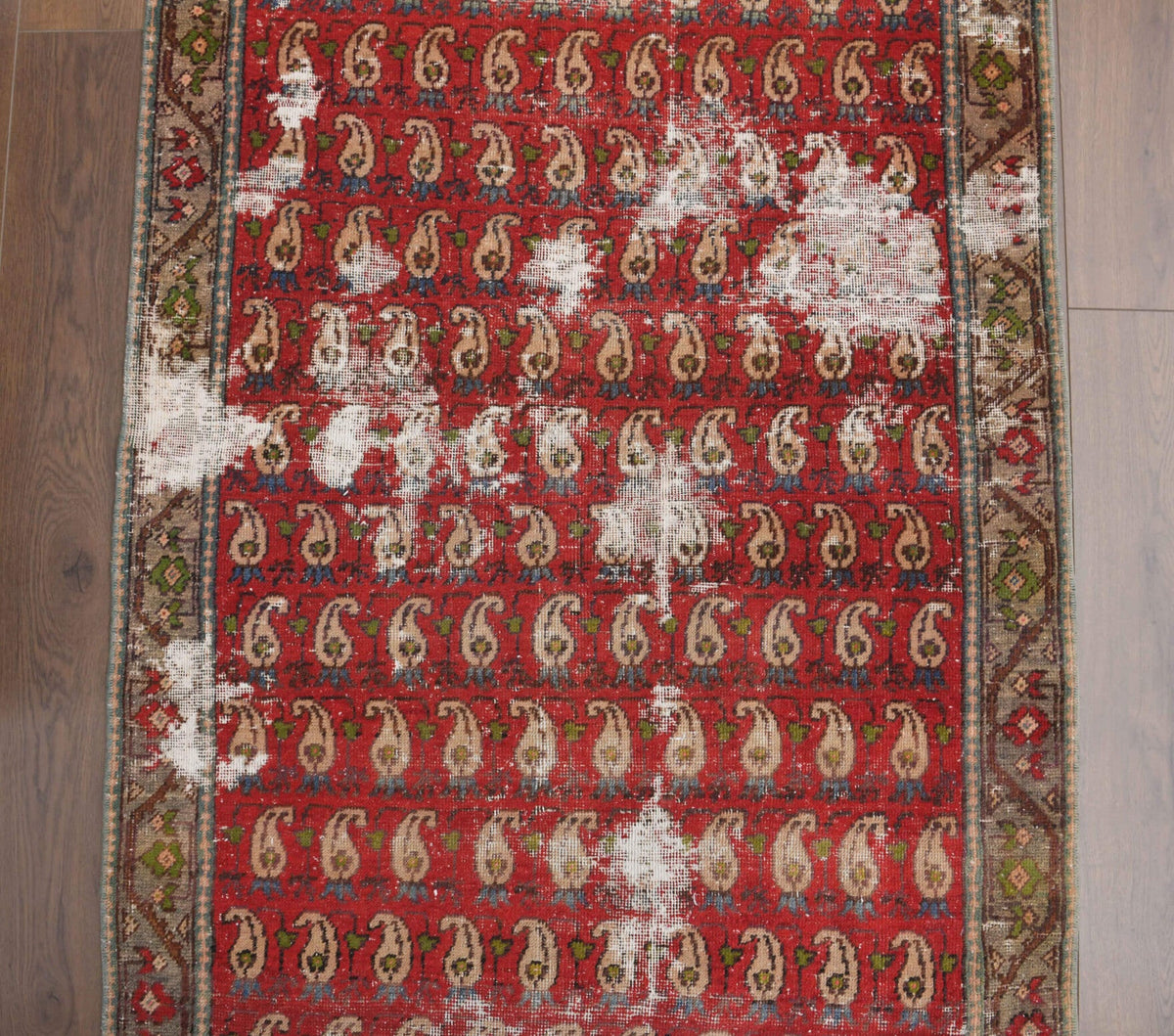 Vintage Red Hereke Runner Rug