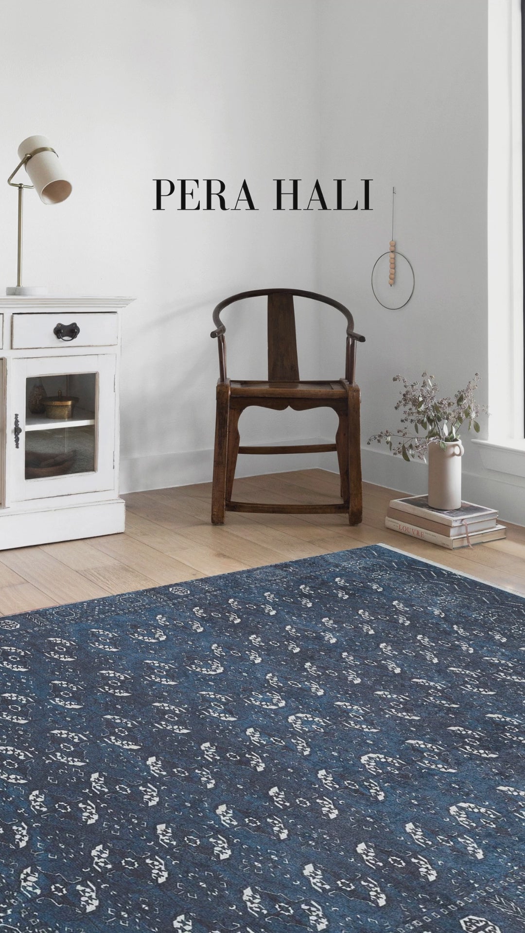 Videoyu yükle: Afgan Lacivert Halı