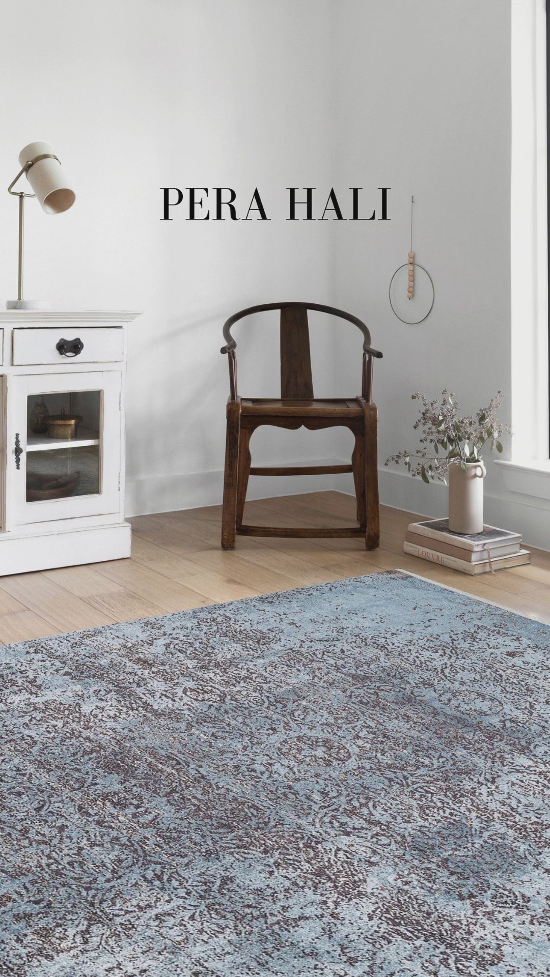 Videoyu yükle: Vintage Efektli Mavi Otantik Halı