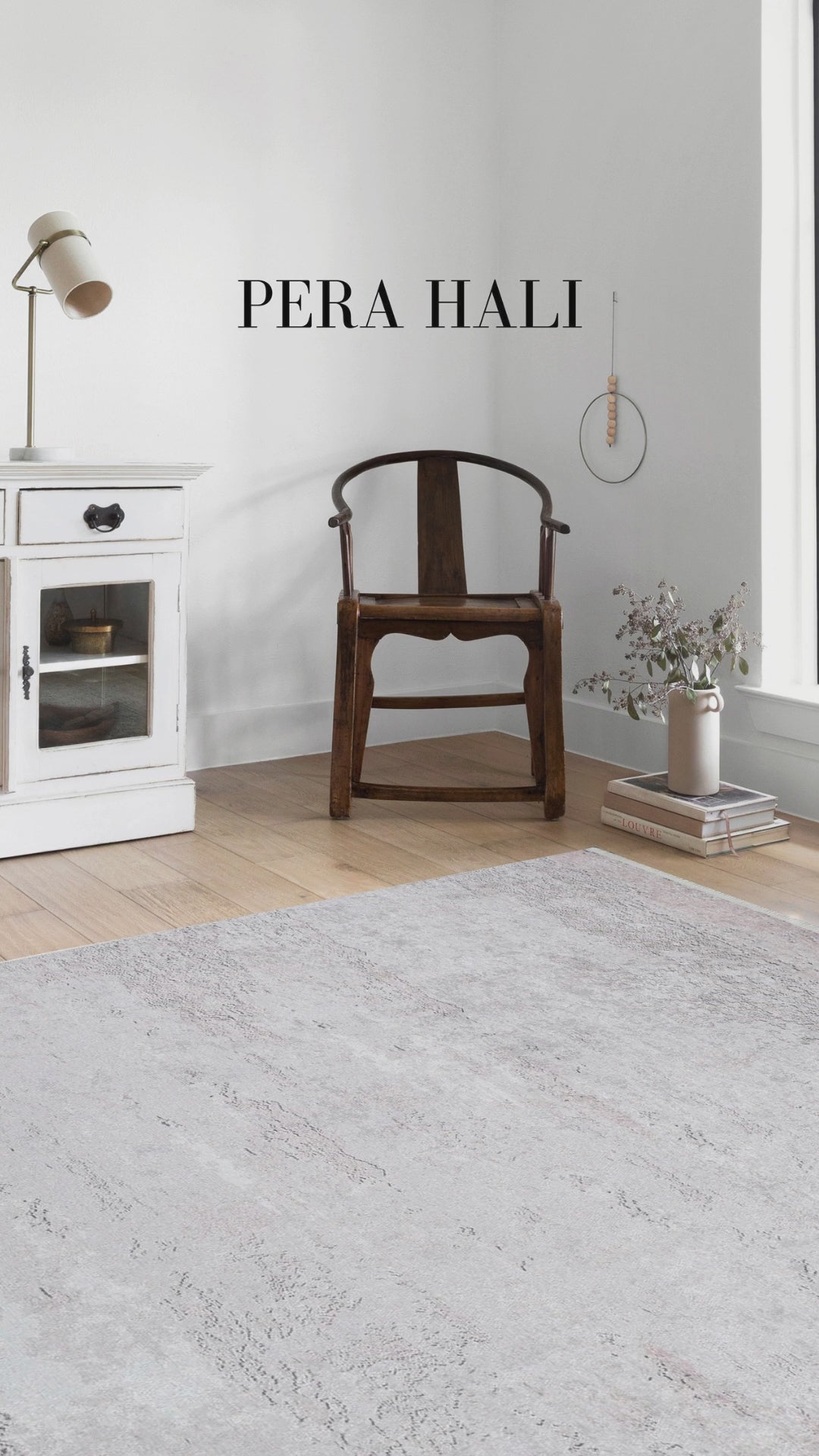 Videoyu yükle: Soft Pudra Bej Eskitme Desenli Halı