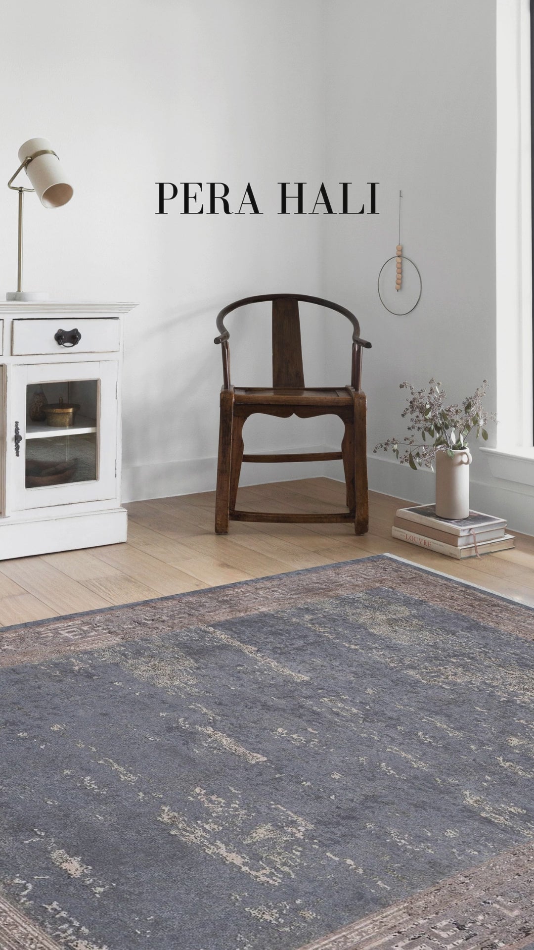 Videoyu yükle: Mermer Kahverengi Gri Kenarlı Halı