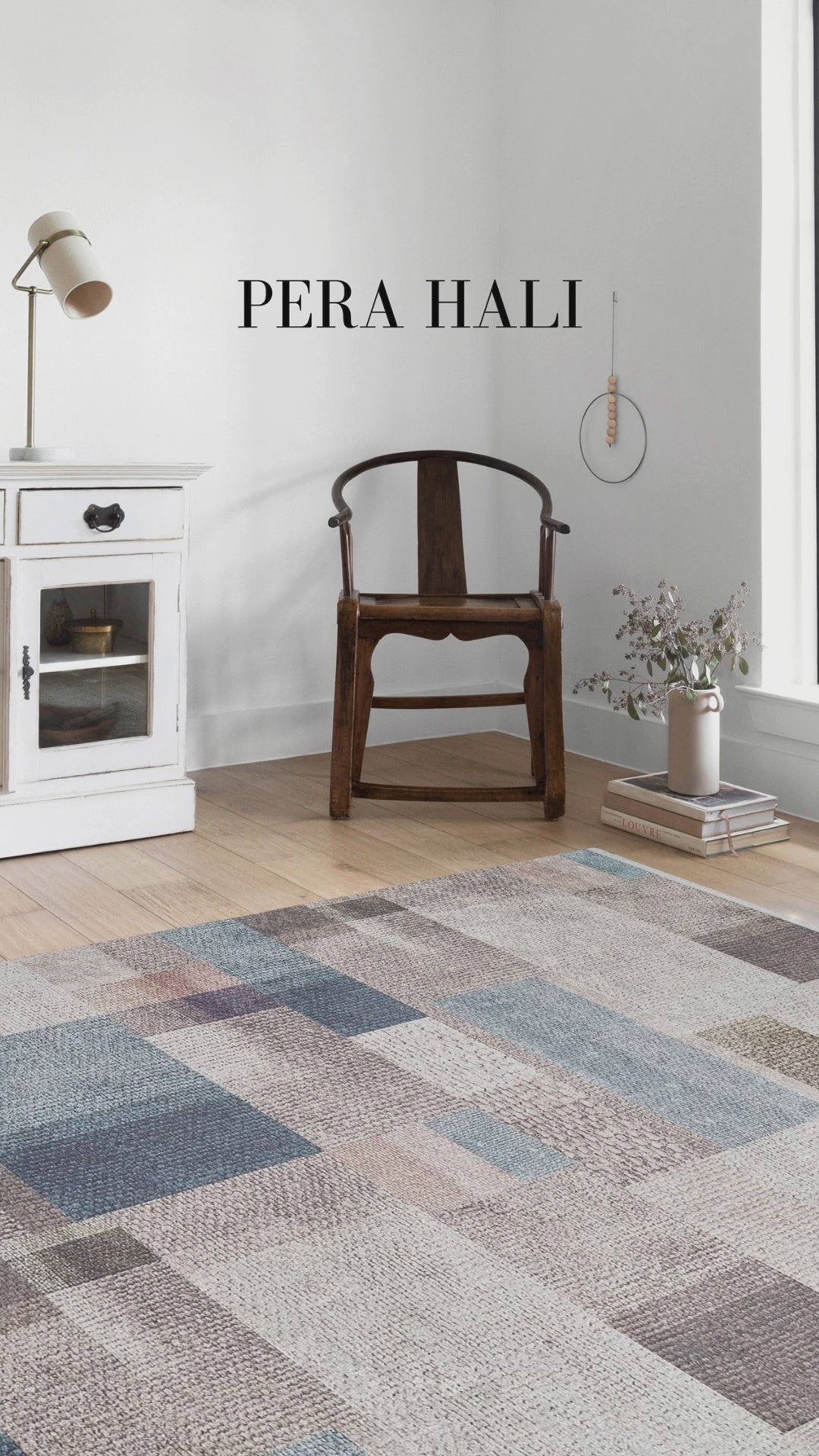 Videoyu yükle: Çok Renkli Blok Desenli Modern Halı