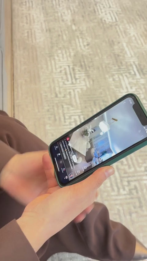 Videoyu yükle: Açık Gri Bej Turuncu Eskitme Desenli Halı