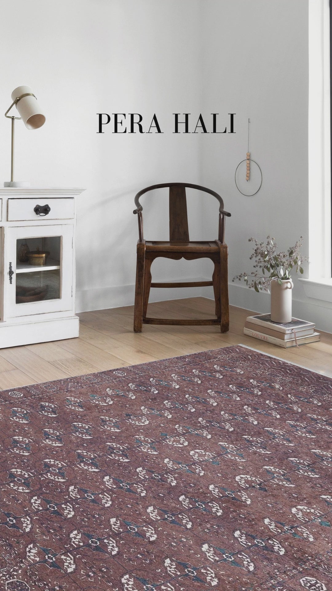 Videoyu yükle: Kahverengi Bokhara Desenli Halı