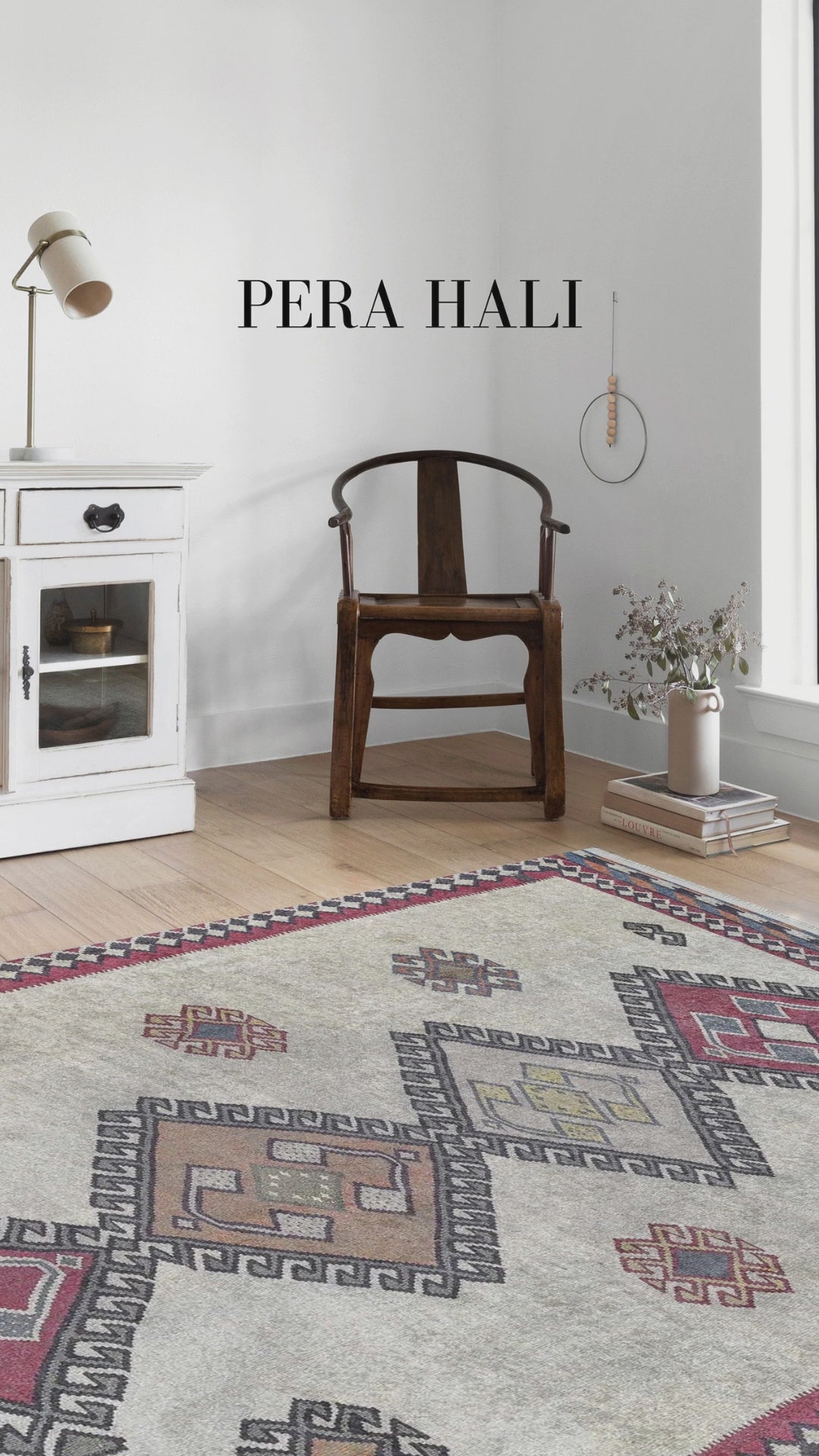 Videoyu yükle: Fas Kırmızı Gri Kilim Halı