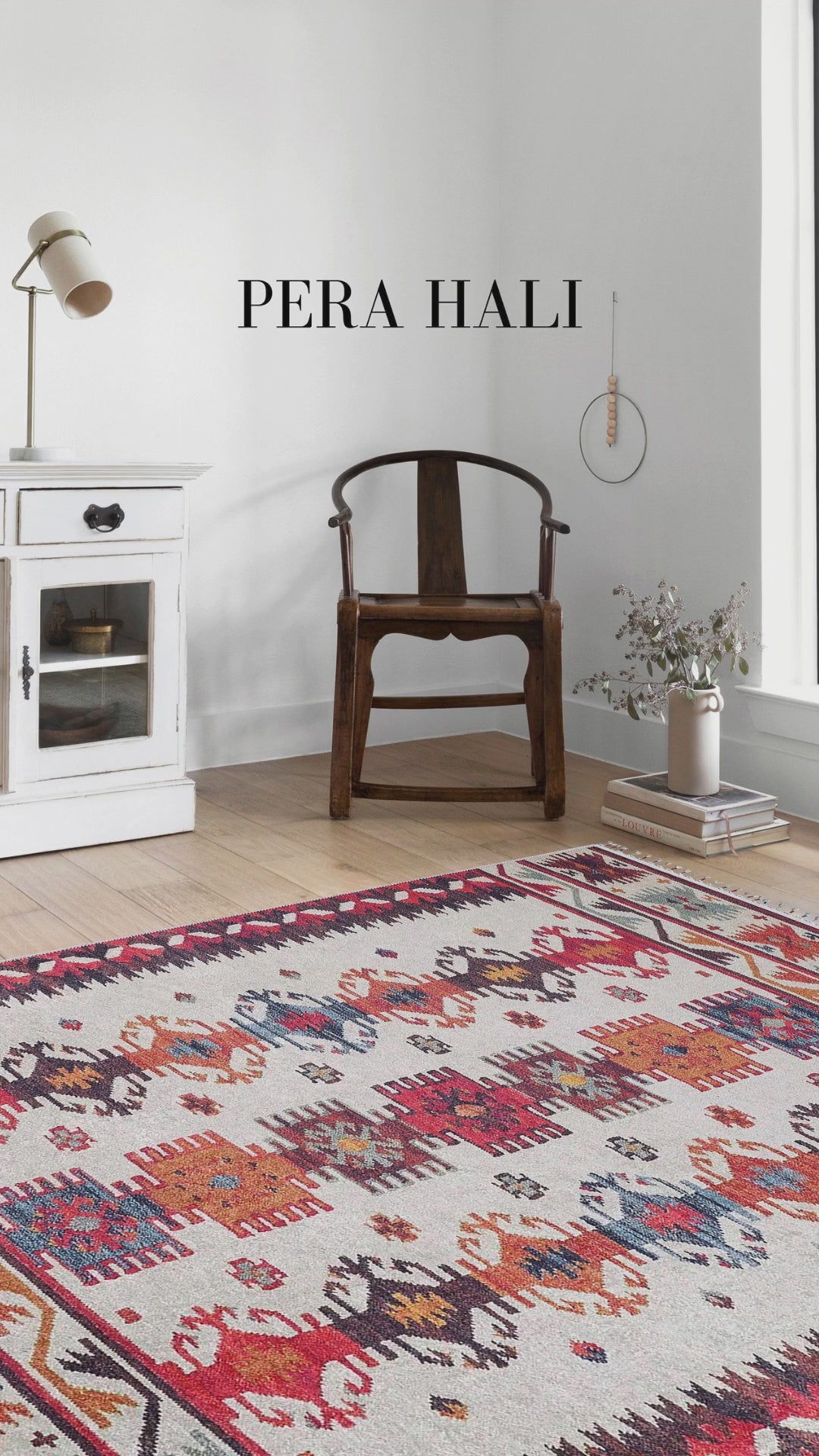 Videoyu yükle: Güneybatı Aztek Desenli Renkli Kilim Halı