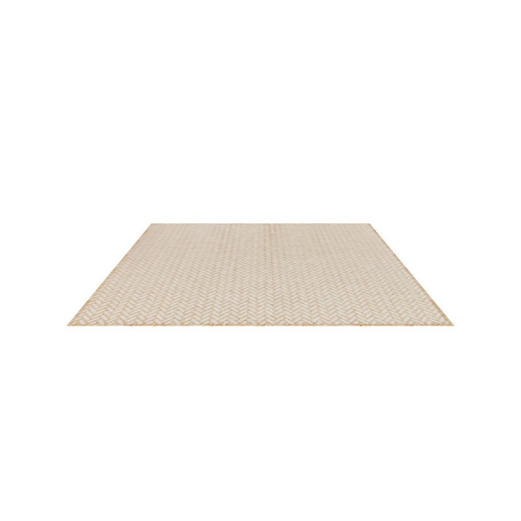 Karamel ve Ekru Zikzak Sisal Dokulu Halı - FM01W