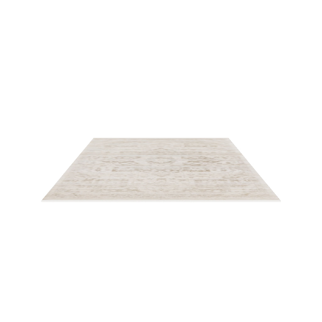 Einfarbiger Teppich in Beige- und Kaffeetönen mit Korbgeflecht-Optik