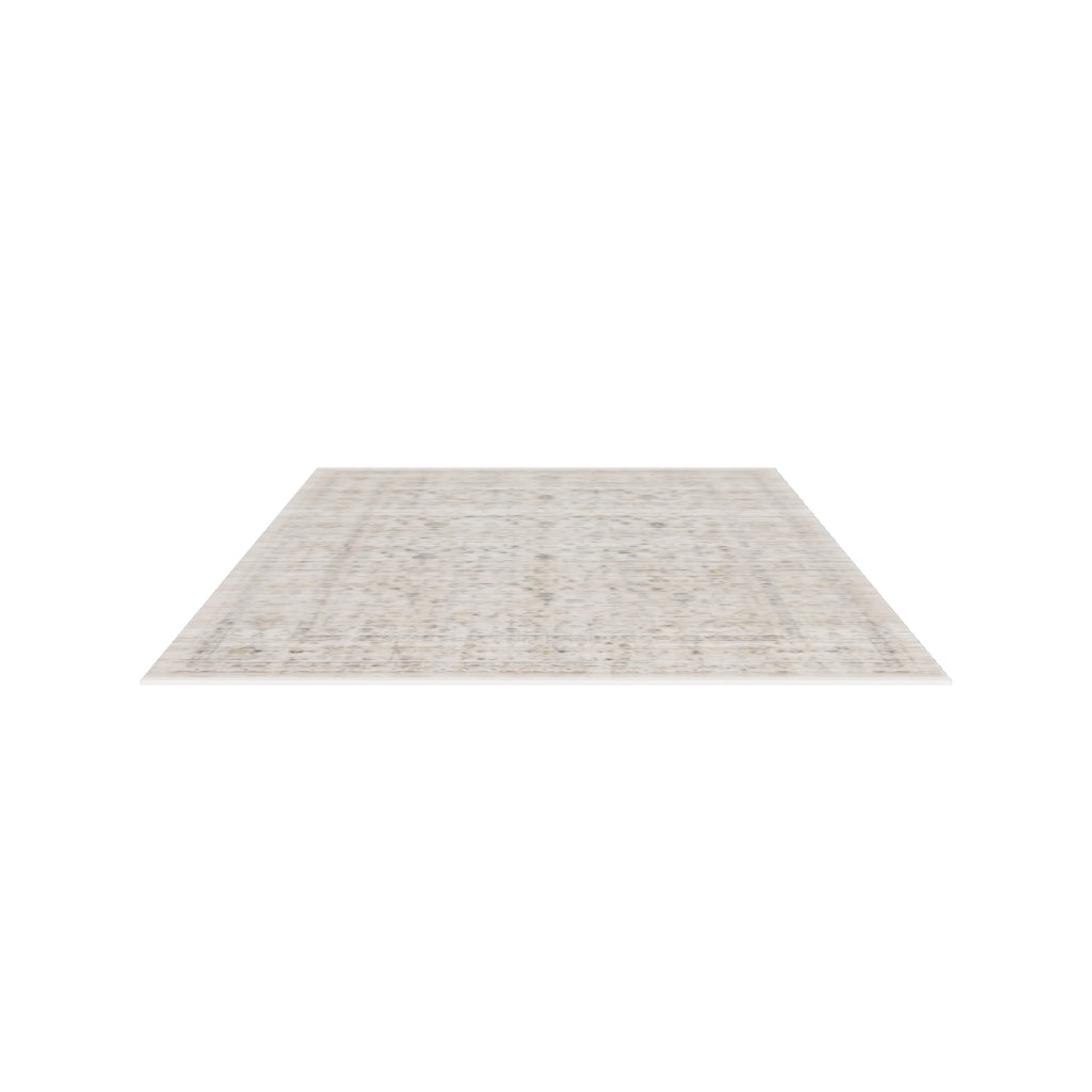 Einfarbiger Teppich in Beige- und Kaffeetönen mit Korbgeflecht-Optik