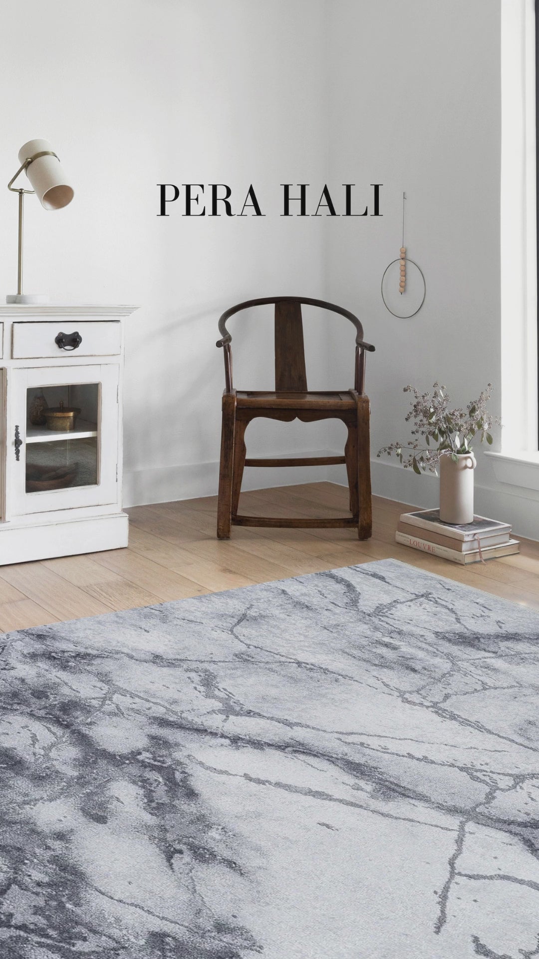 Videoyu yükle: Mermer Gri Modern Halı