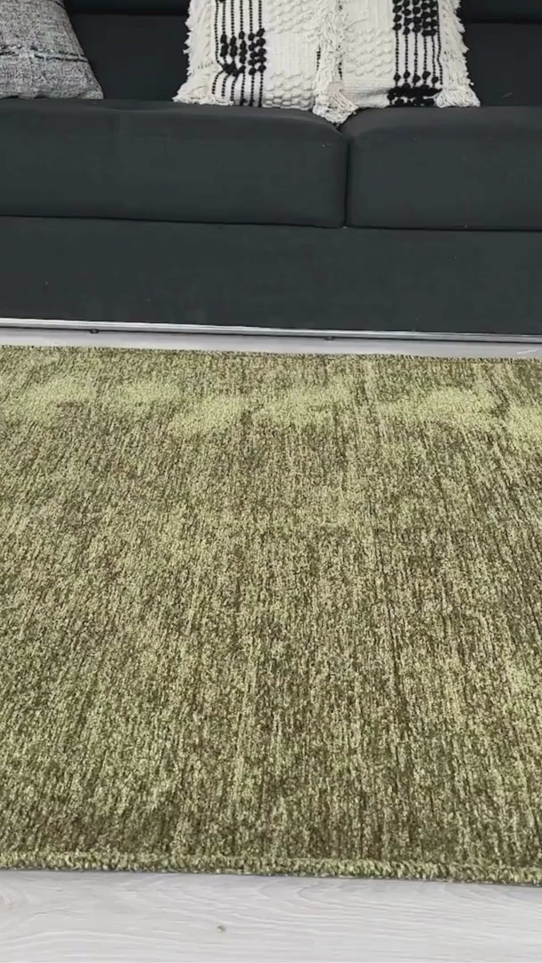 Load video: Green Plain Washable Antibacterial Carpet