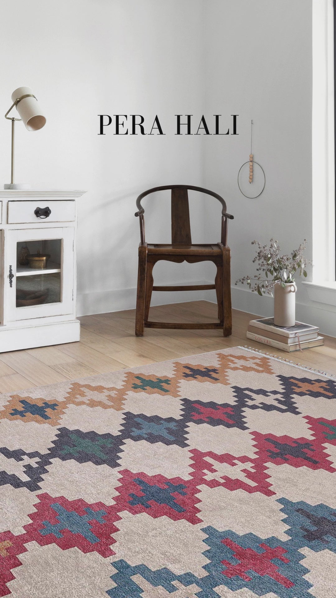 Videoyu yükle: Örgü Saçaklı Bej Etnik Halı