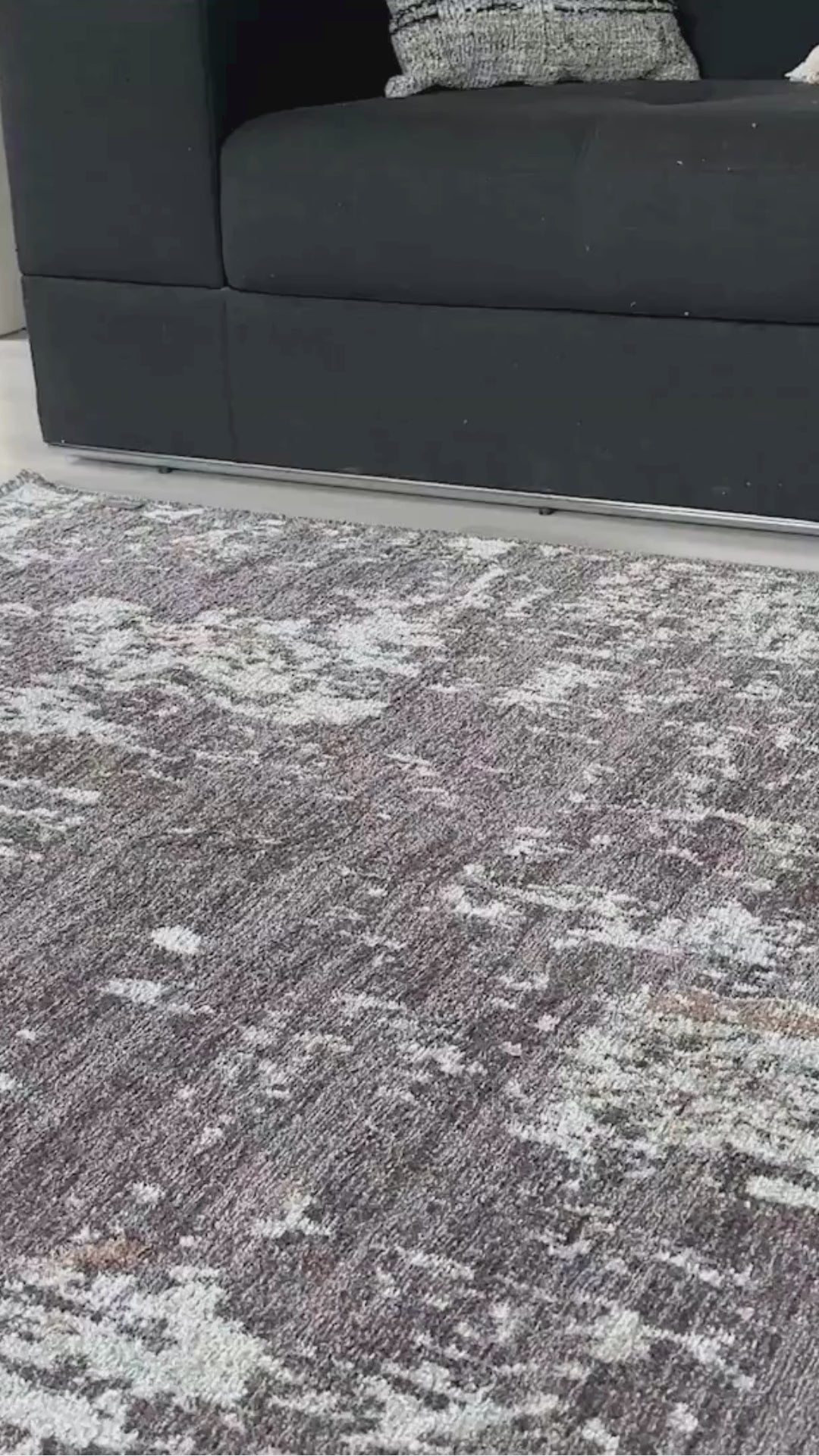 Load video: White Beige Double-Sided Modern Washable Antibacterial Carpet