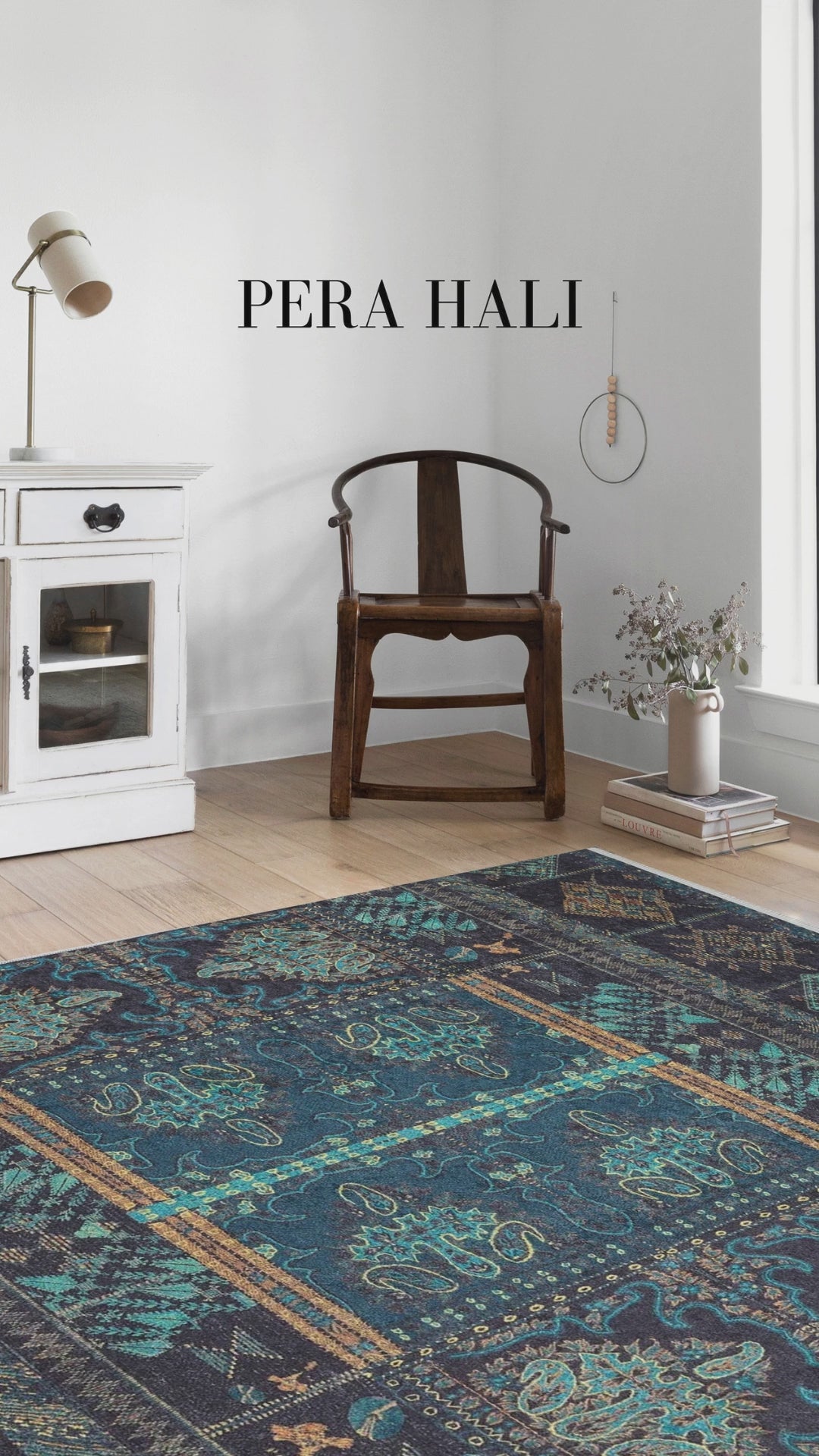 Videoyu yükle: Özgün Yeşil Mavi Anadolu Halı