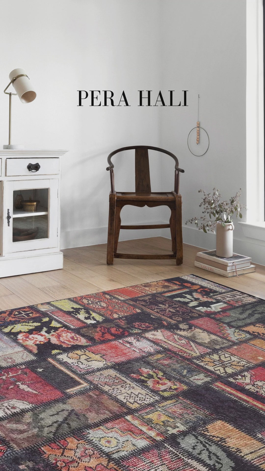 Videoyu yükle: Çok Renkli Otantik Rustik Kilim Patchwork Görünümlü Halı