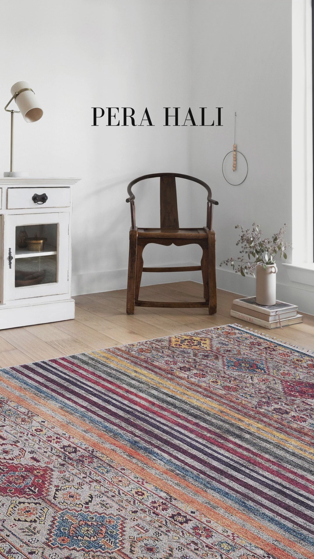 Videoyu yükle: Renkli Geometrik Desenli Kilim Halı