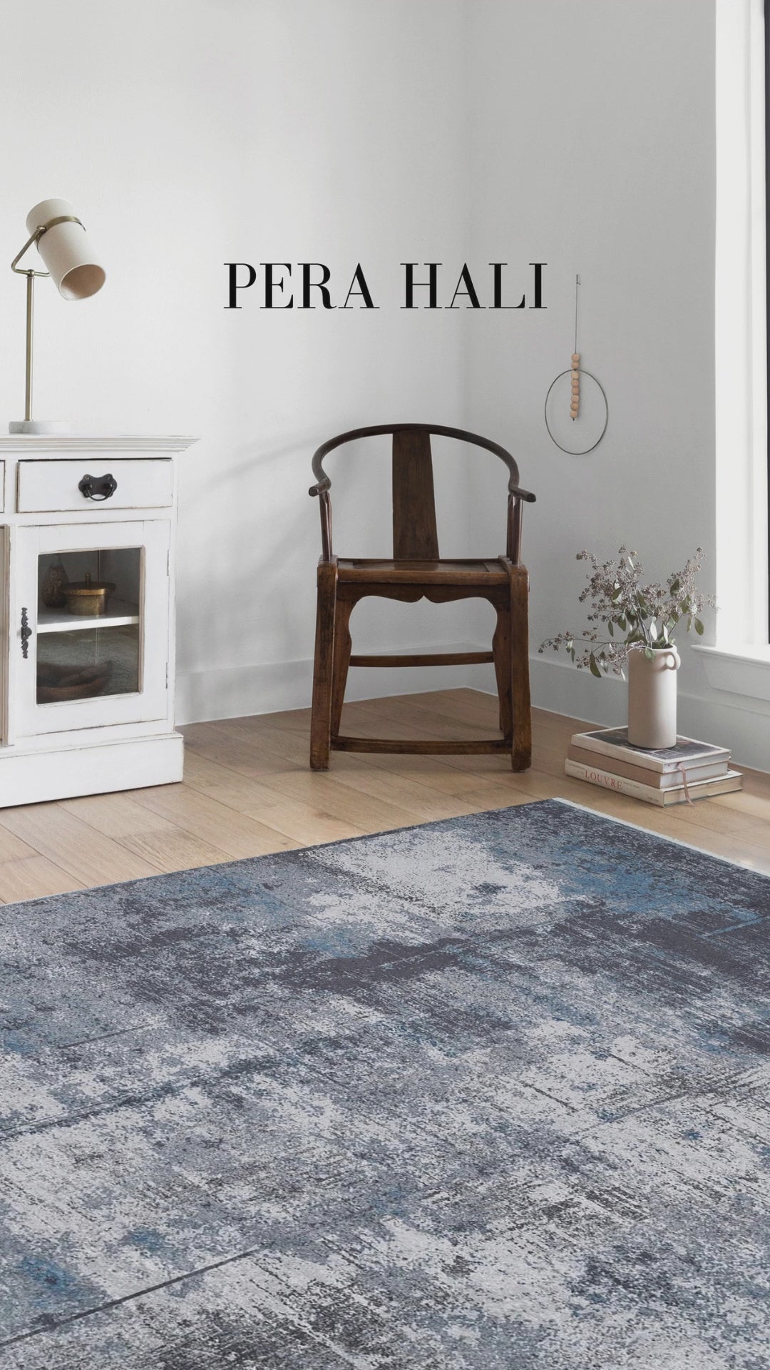 Videoyu yükle: Antrasit Gri Mavi Geçişli Modern Halı