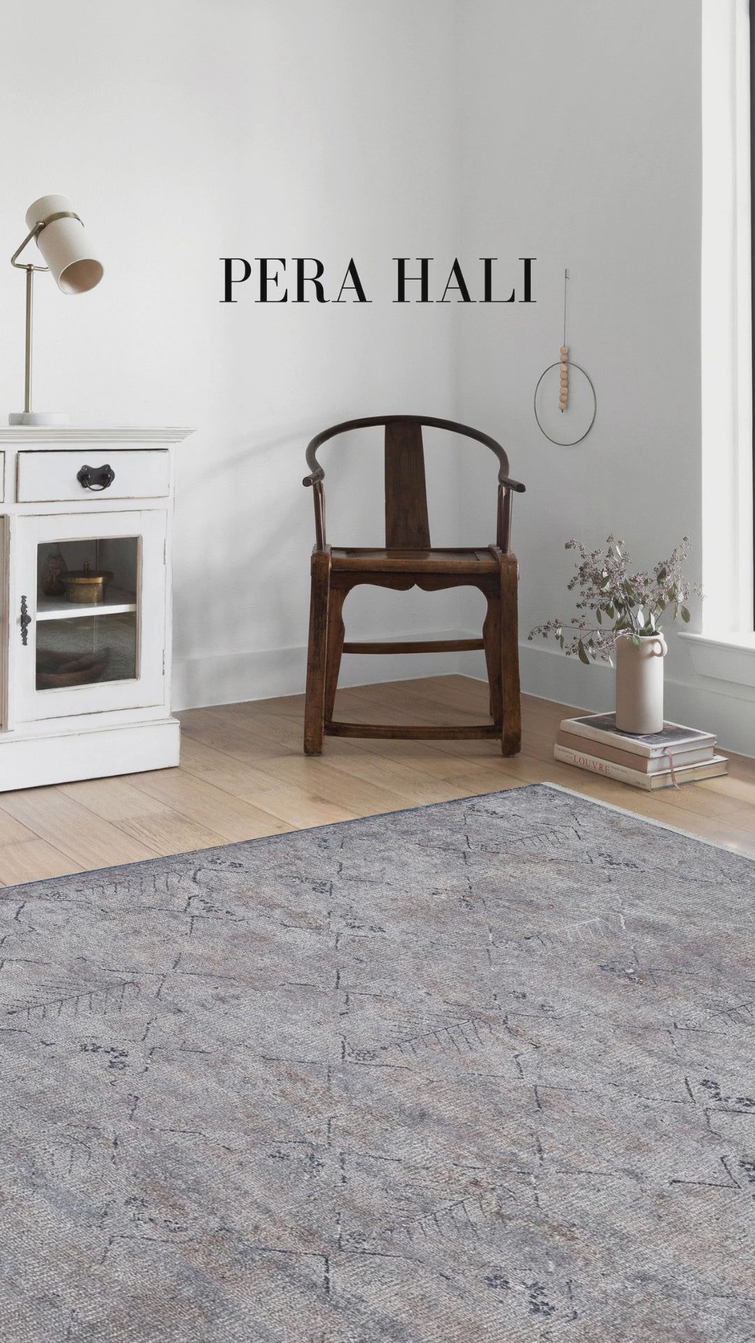 Videoyu yükle: Gri Füme Eskitme Halı