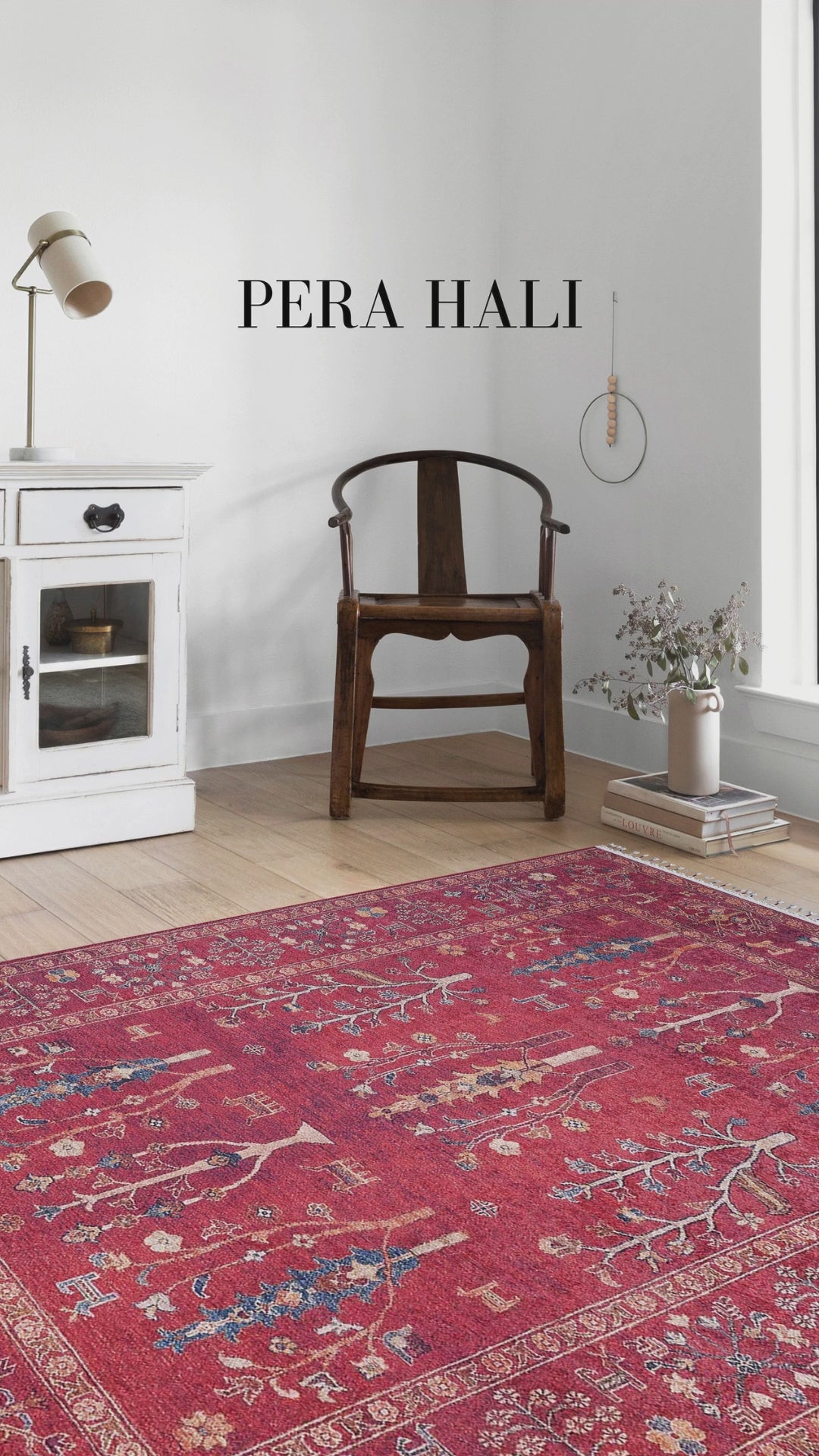 Videoyu yükle: Etnik Kırmızı Anadolu Kilim Halı