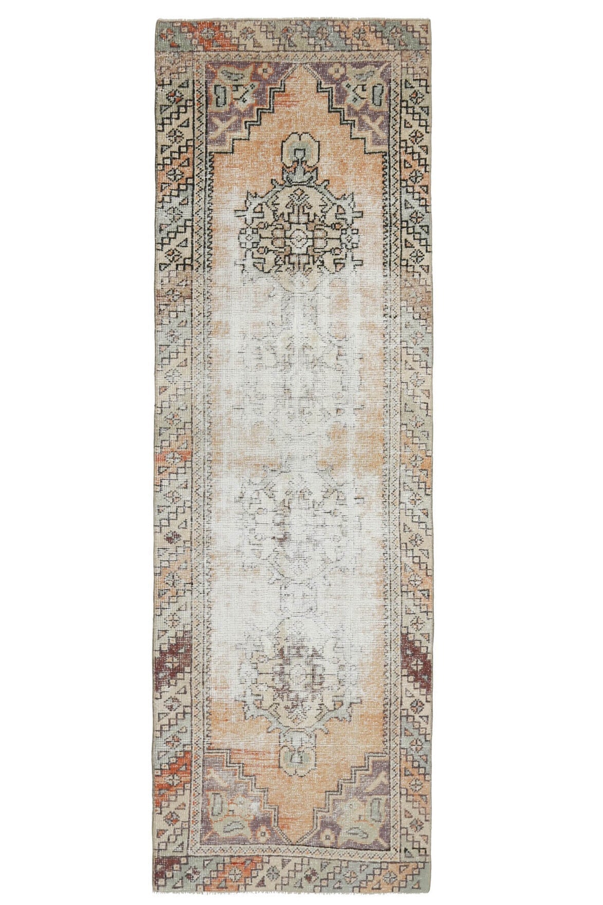 Distressed Antique Runner Rug