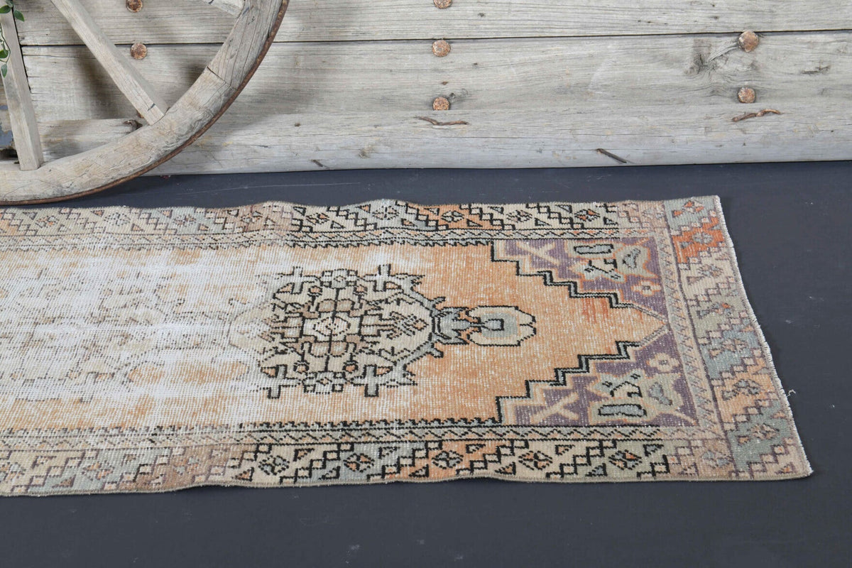 Distressed Antique Runner Rug