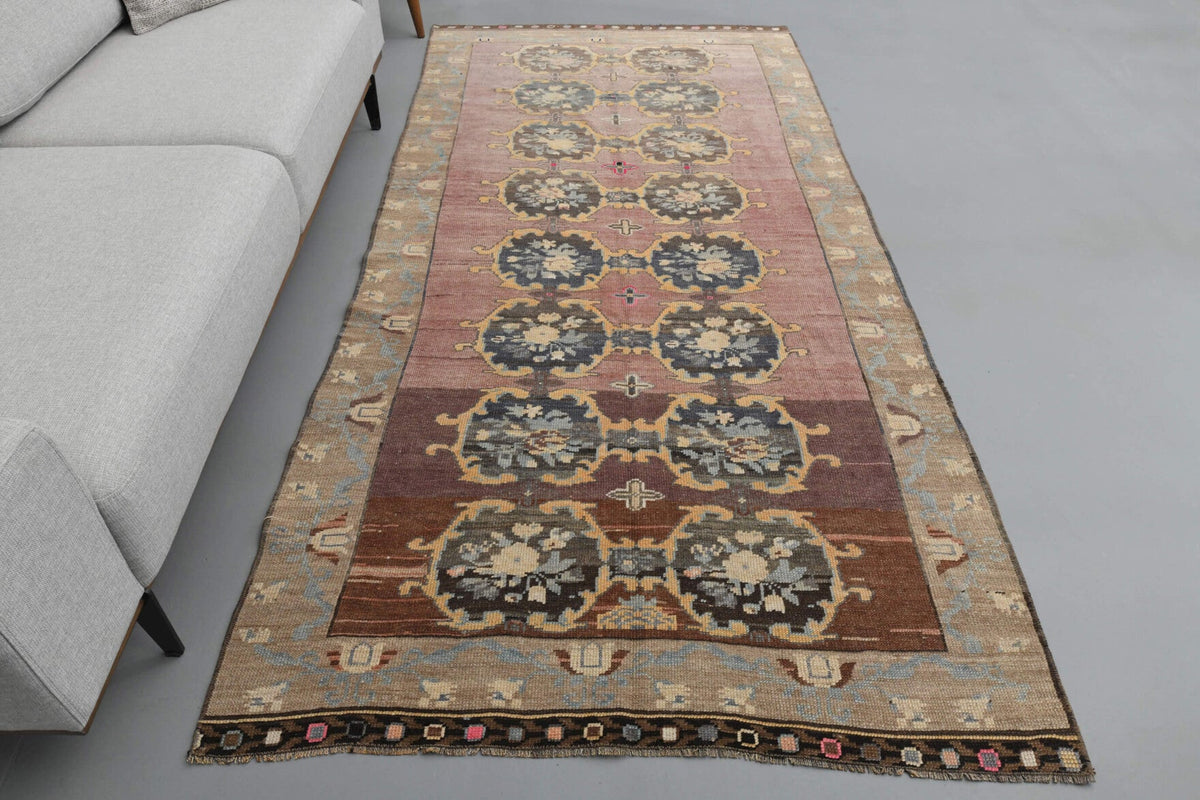 Ikat Turkish Wide Anatolian Runner Rug