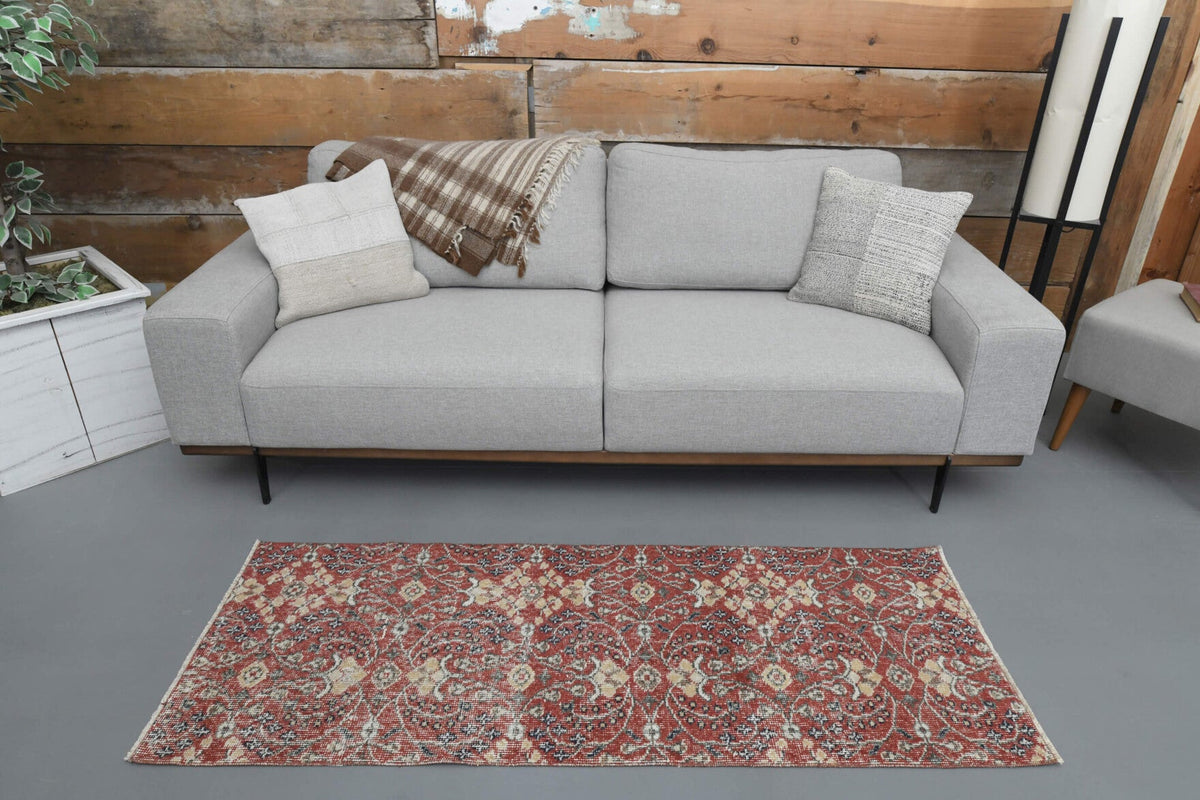 Floral Turkish Hereke Runner Rug