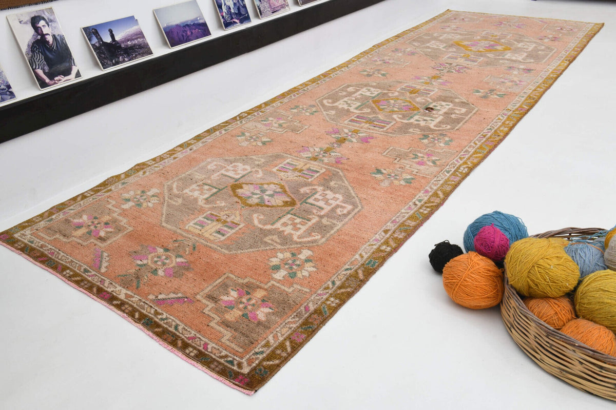 4,33 m² el dokuma vintage yolluk – Anadolu, 1970'ler